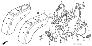 VT1100C Заднее крыло
