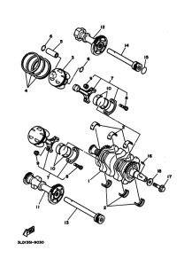 XTZ750 XTZ750B Коленчатый вал и поршни