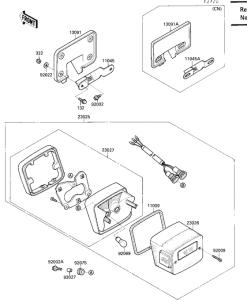 VN1500 Задний фонарь
