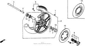 VT500C Переднее колесо