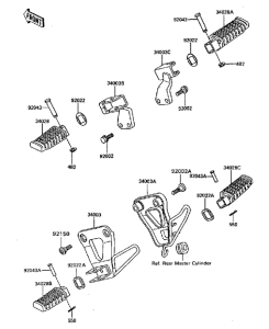 KL650 Подножки
