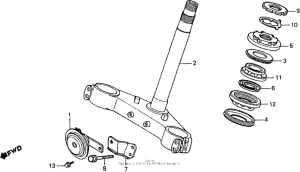 VFR750F Траверса нижняя
