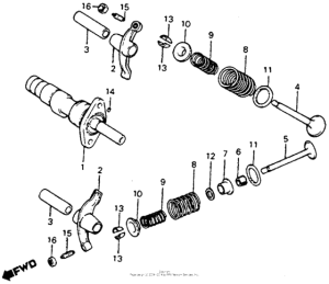 CT90 Распределительный вал и клапана