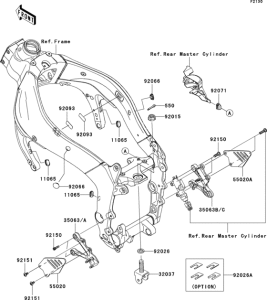 ZX600 Детали рамы (фронт)