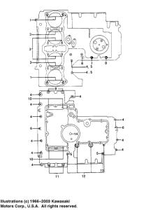 KZ1000 Crankcase bolt & stud pattern