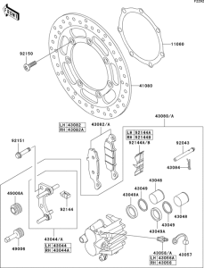 VN1500 Передний тормоз