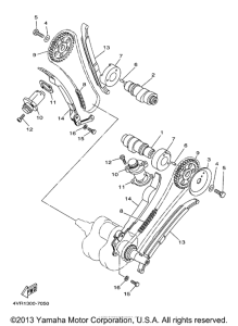 XVS650A Цепь механизма газораспределения