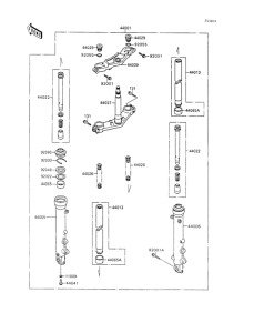 ZX600 Передняя вилка