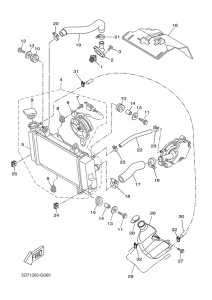 YZF-R125 Radiator & hose