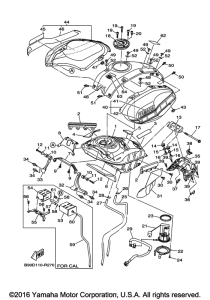 XSR900 Топливный бак