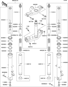 ZX1100 Передняя вилка