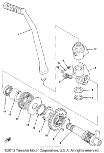 IT175F Кик стартер