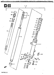 GSX750 Передняя вилка