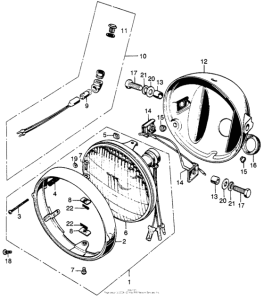 CL175 Cl headlight + headlight case k7