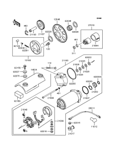 ZR750 Starter motor / starter clutch