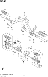 DL1000 (ABS) Подножки
