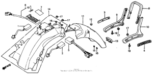 VF700C Rear fender + sprak unit 84