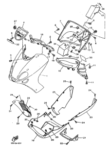 YP125R Обтекатель 1