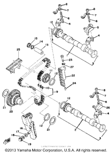 XS500E Camshaft chain tensioner