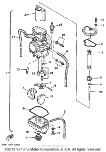 WR250Z Карбюратор