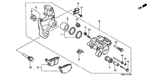 VT1100C3 Задний суппорт