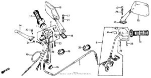 CH125 Control levers + switches + cables