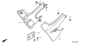 FX650 Боковая крышка
