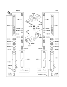 ZX1100 Вилка передней оси