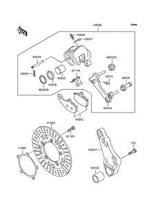 ZR400 Задний тормоз