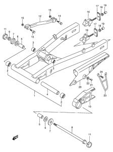 GSX600 Маятник задний
