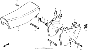 CR250R Seat + side cover 78-79