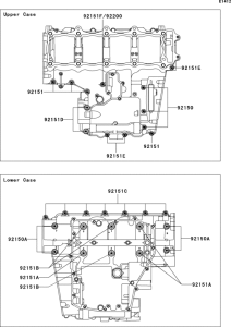 ZX1200 Болты крепления картера