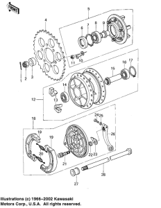 KL250 Rear hub / brake