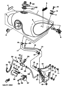 XV1100 XV1100F Tank fuel