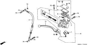 NSR125R Fr. brake master cylinder