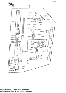 KZ1100 Вилка передней оси