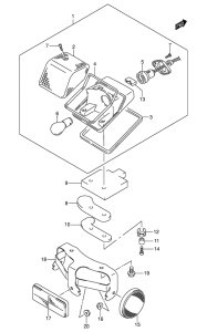 DR-Z250 Задний комбинированный сигнал