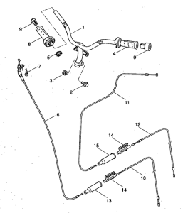 YQ50 Steering handle. cable