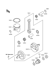 KX125 Crankshaft / piston