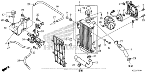 CRF250L (ABS) Радиатор