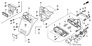 VT1100C Taillight unit ass`y