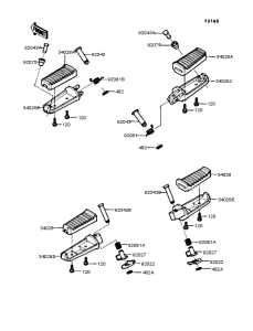 ZX400 Подножки