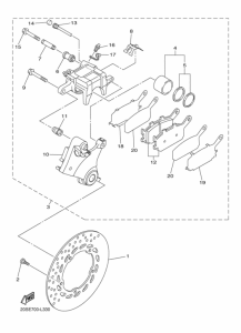 XJ6F FZ6RB Задний суппорт