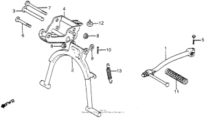 NX50 Stand + kick starter arm