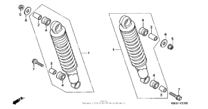 CB250 Задние амортизаторы