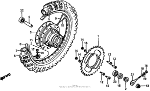 CR60R Переднее колесо