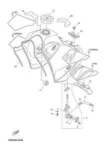 DT125RE Топливный бак