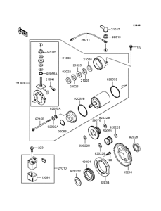  Starter motor / starter clutch