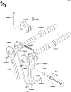 ZG1000 Распред вал