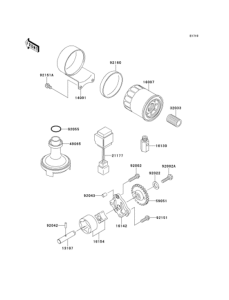 EJ400 Масляный насос и фильтр